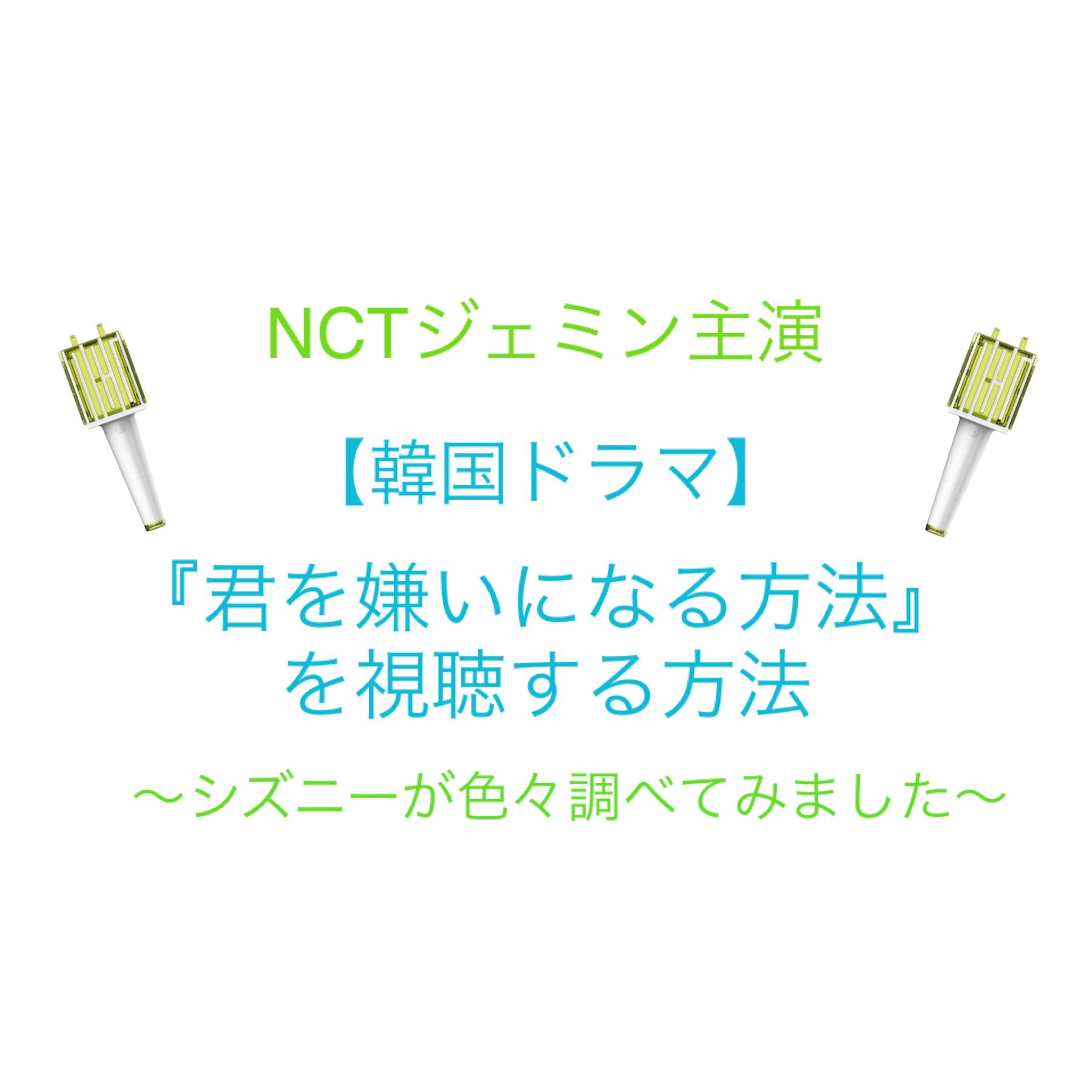 韓ドラ 君を嫌いになる方法 を見る方法 Nctジェミン主演 さやの自由帳